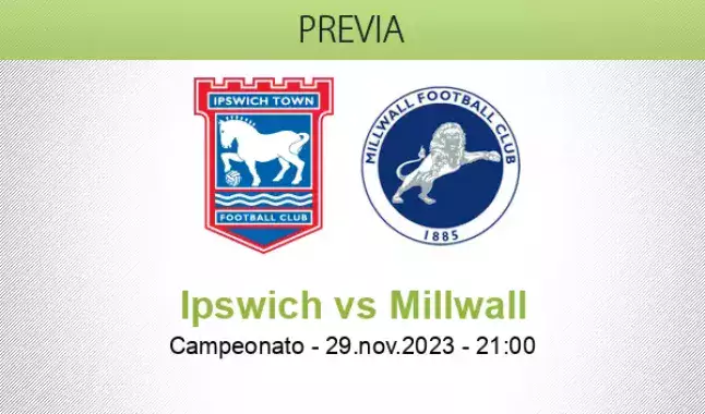 Comentário e resultado ao vivo de Ipswich x Millwall, 29/11/2023  (Campeonato da Inglaterra)